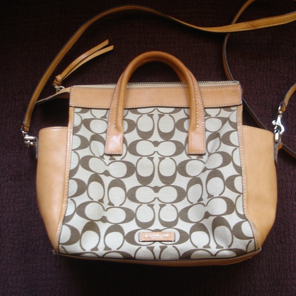Coach Handbags - COACH 30168 Bleeker Mini Riley Canvas, Leather Bag